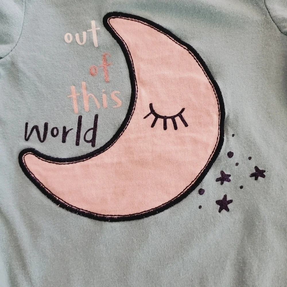 K1010 * Jessica Simpson Out of This World Bodysuit Green Size 3/6M